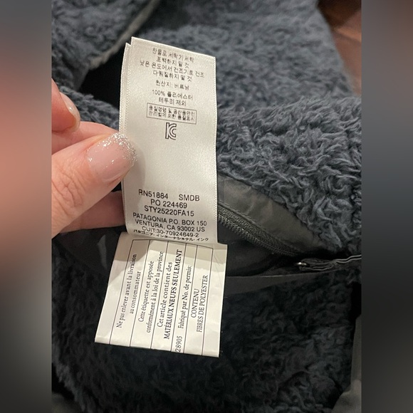 Patagonia Los Gatos Hooded Vest Women Size Small Reversible Gray Purple Zip - Picture 6 of 10